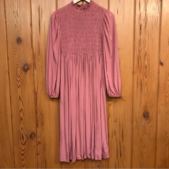 a new day Dresses & Skirts - A New Day rosy pink smocked midi dress